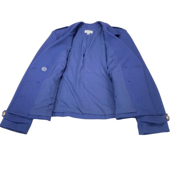 Tahari by Arthur S. Levine Peacoat Jacket Women's Size 16 Blue Double Breasted - Picture 16 of 16